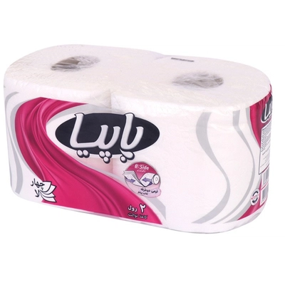 دستمال توالت پاپیا 4 لایه 2 رول 