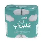 دستمال توالت طرح ابر کلین آپ 4 رول 3 لایه 