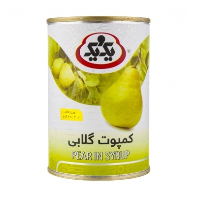 کمپوت گلابی قوطی 420 گرم یک و یک