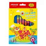 پاستل روغنی 12+2 رنگ مقوایی آریا