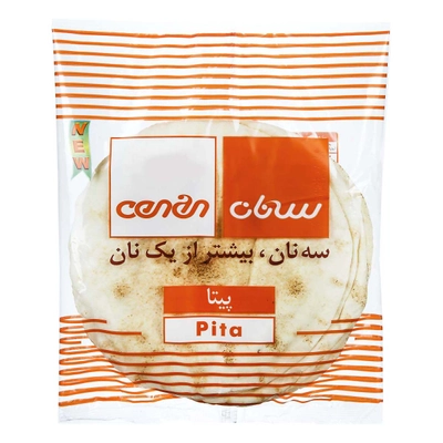 نان پیتا سه نان 6 عدد 370 گرمی