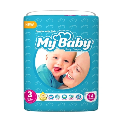 پوشک 14 عددی  سایز 3 مای بیبی
