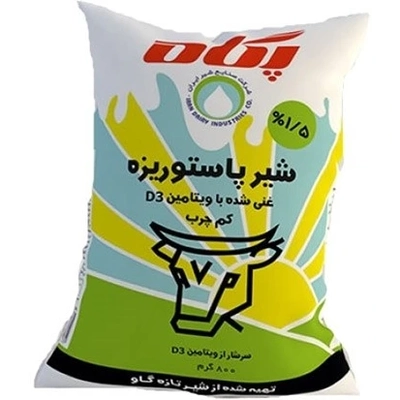  شیر نایلونی پر چربغنی شده با ویتامین پگاه دی سه 800 گرمی