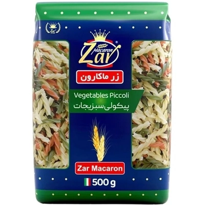 ماکارونی پیکولی سبزیجات زر 500 گرم