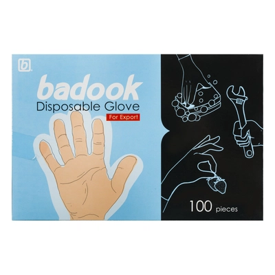 دستکش جعبه ای بادوک 100 عددی