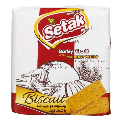 بیسکویت جو با عصاره توت طرح خوشه ساده 180 گرمی ستاک