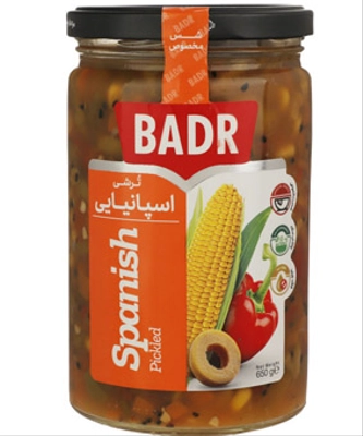 ترشی مخلوط اسپانیایی بدر 650 گرم