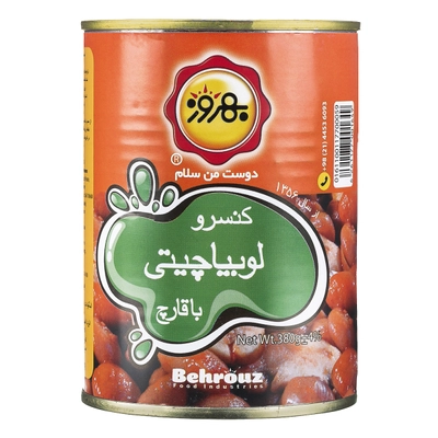 کنسرو قارچ و لوبیا بهروز 380 گرم 