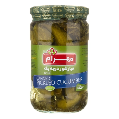خیار شور درجه یک مهرام 650 گرم 