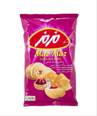 چیپس سرکه نمکی مزمز 60 گرم
