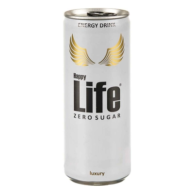 نوشابه انرژی زا هپی لایف زیرو 250 میلی لیتر