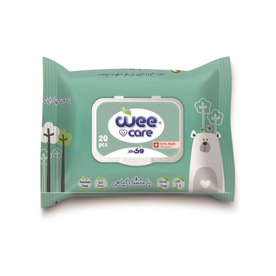 دستمال مرطوب کودک روغن زیتون وی کر 20 برگ