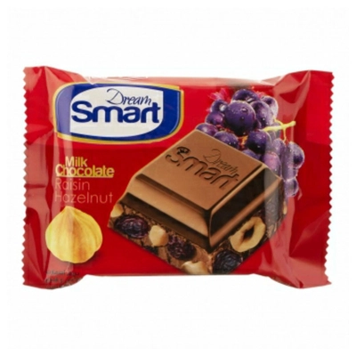 شکلات فندق وکشمش50گرمی اسمارت شیرین عسل