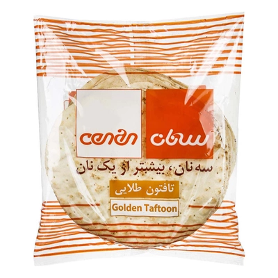 نان تافتون طلایی سه نان 450 گرم