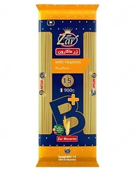 ماکارونی زرماکارون غنی شده 1.5 قطر 500 گرم