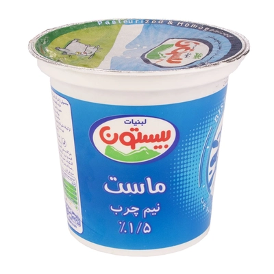 ماست 1.5 درصد کم چرب بیستون 650 گرم