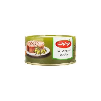  کنسرو ماهی باروغن زیتون 180 گ خوشبخت