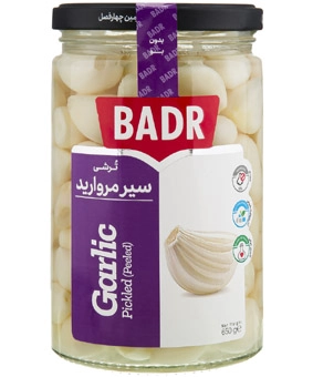 ترشی سیر سفید بدر 650 گرم