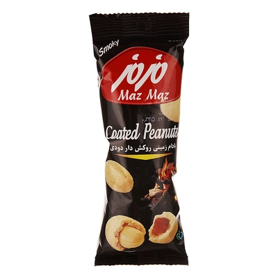بادام زمینی روکش دار دودی مزمز 35 گرم