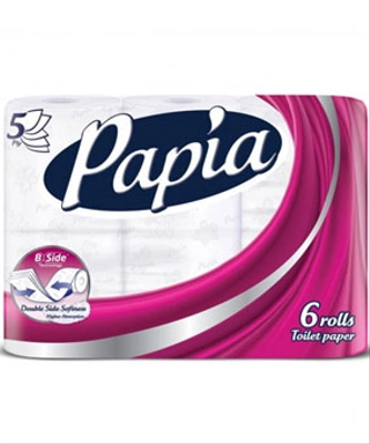 دستمال توالت پاپیا 6 عدد