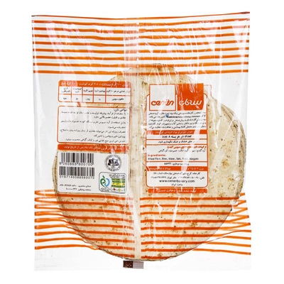 نان تافتون سبوس سه نان 450 گرم